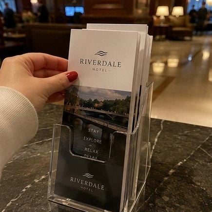 Branded countertop displays with logo