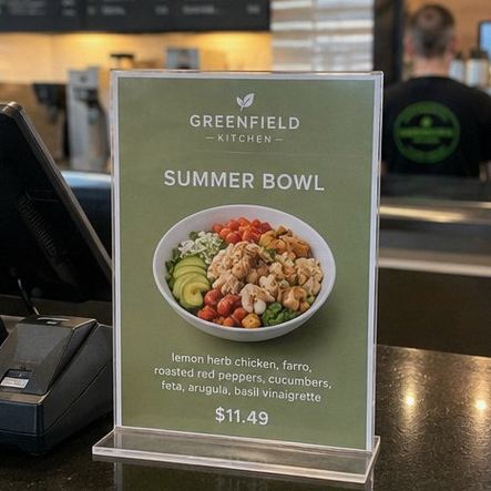 Customized countertop displays for food and beverage / QSR